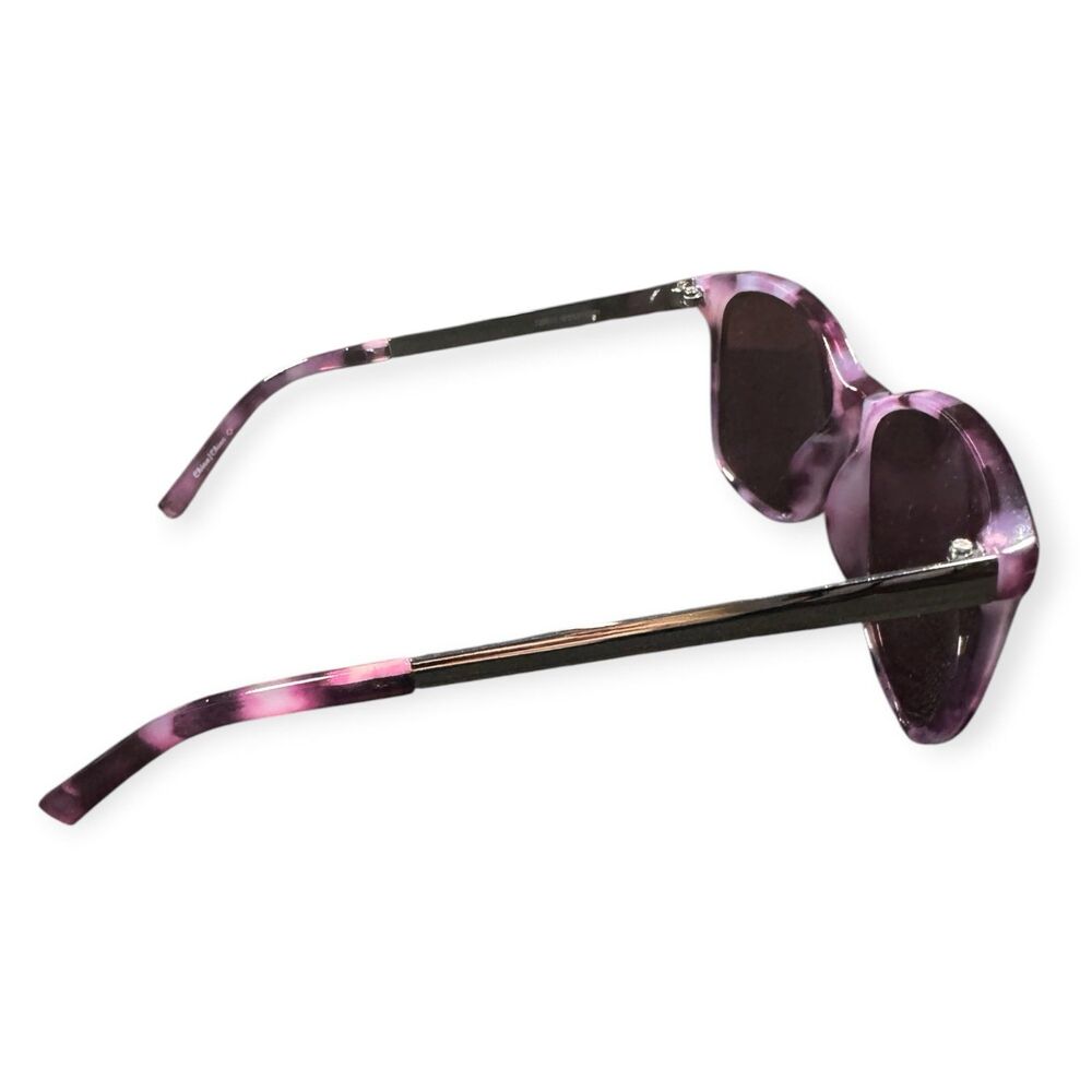Purple Retro‎ Tortoise Shell Sunglasses Brown Frames - Picture 3 of 4